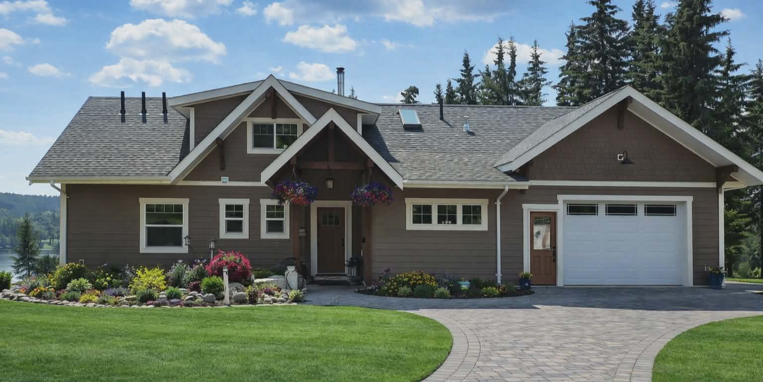 Completed seamless gutter installation on a Cariboo home (photo 4)